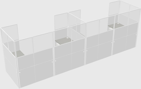U-shaped cubicle