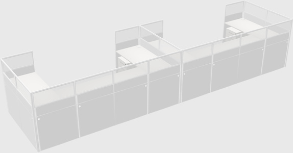 U-shaped cubicle