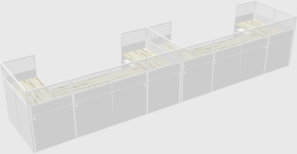 U-shaped cubicle
