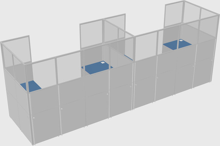 U-shaped cubicle