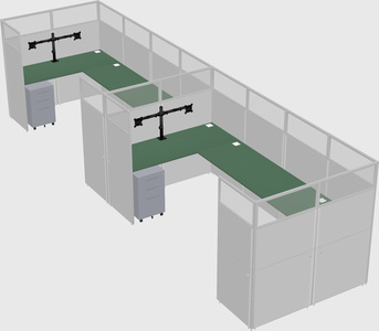 U-shaped cubicle