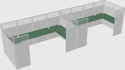 U-shaped cubicle