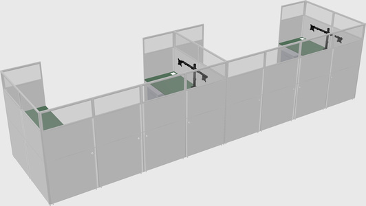 U-shaped cubicle