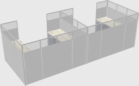 U-shaped cubicle