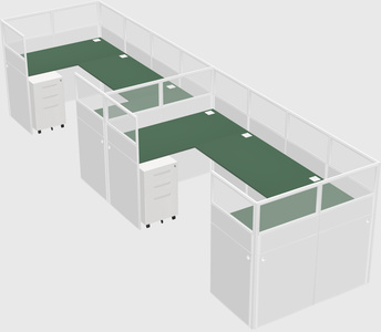 U-shaped cubicle