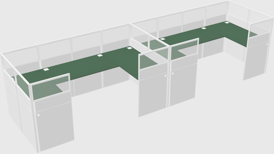 U-shaped cubicle