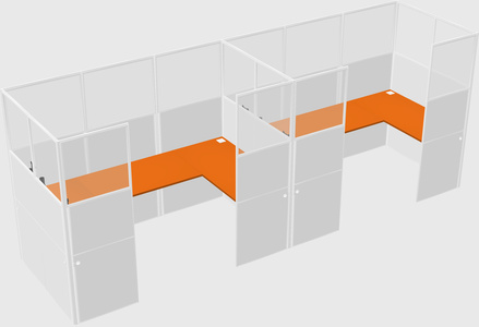 U-shaped cubicle