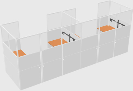 U-shaped cubicle