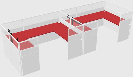 U-shaped cubicle