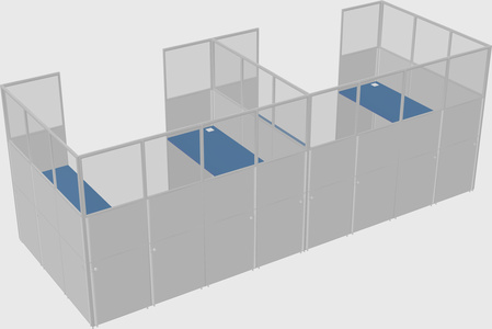 U-shaped cubicle