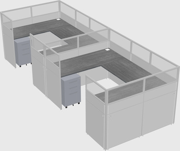 U-shaped cubicle