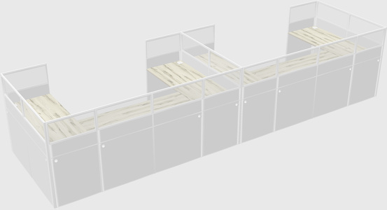 Cabine en u