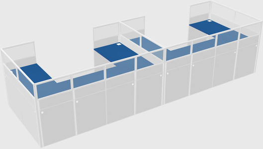 U-shaped cubicle