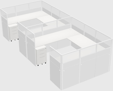 U-shaped cubicle