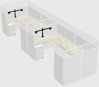 U-shaped cubicle