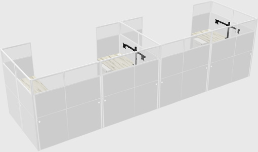 U-shaped cubicle