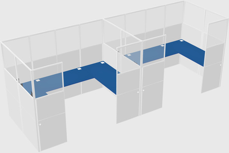 U-shaped cubicle