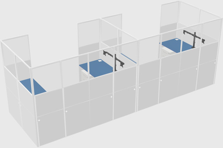 U-shaped cubicle