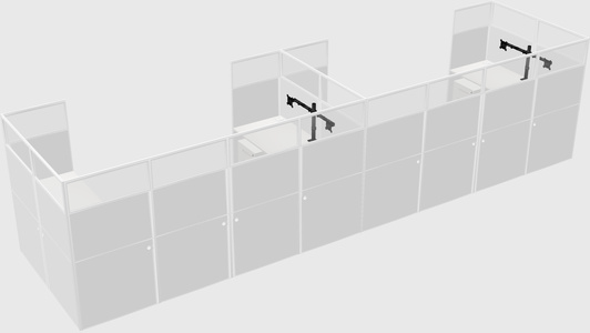 U-shaped cubicle