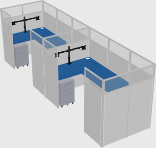 U-shaped cubicle