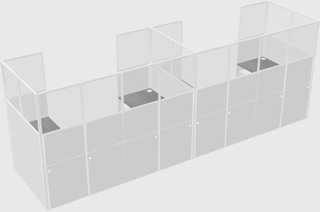 U-shaped cubicle