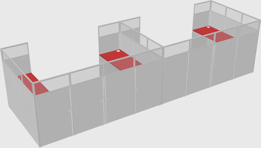 U-shaped cubicle