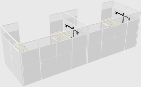 U-shaped cubicle
