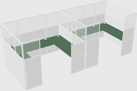 U-shaped cubicle