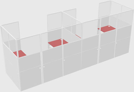 U-shaped cubicle