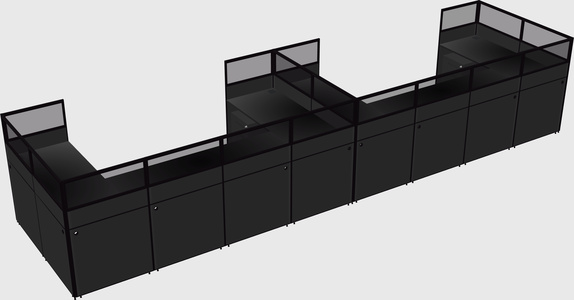 U-shaped cubicle
