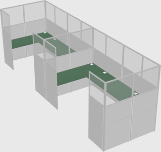 U-shaped cubicle