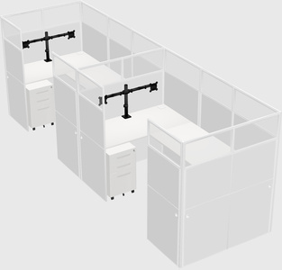 U-shaped cubicle