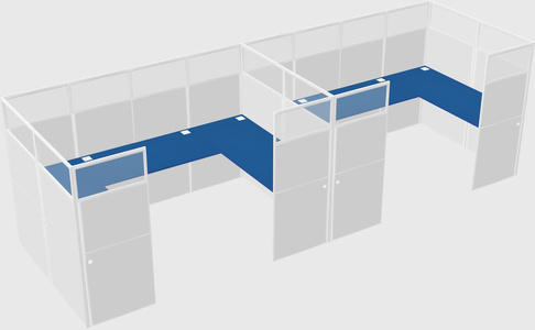 U-shaped cubicle