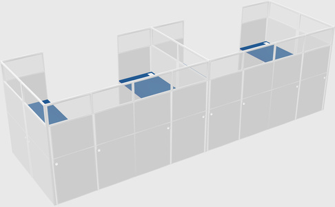U-shaped cubicle