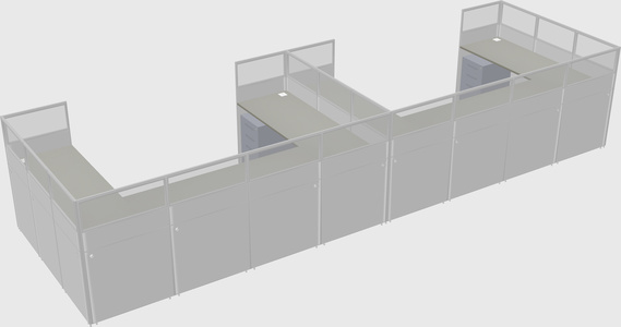 U-shaped cubicle