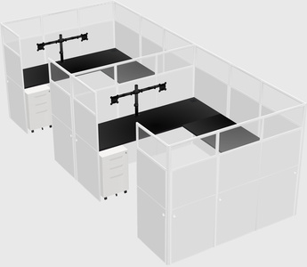 U-shaped cubicle