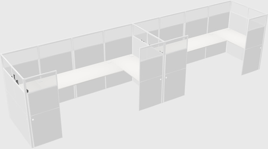 U-shaped cubicle
