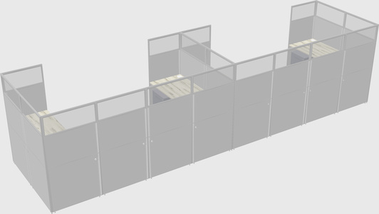U-shaped cubicle