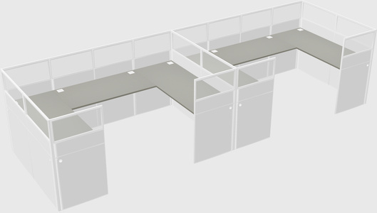 U-shaped cubicle