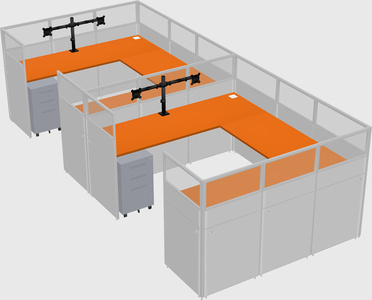U-shaped cubicle