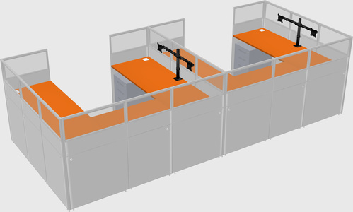 U-shaped cubicle