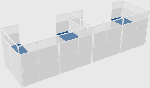 U-shaped cubicle