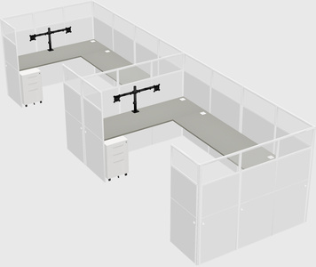 U-shaped cubicle