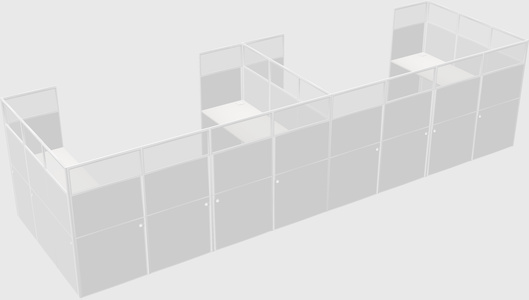 U-shaped cubicle