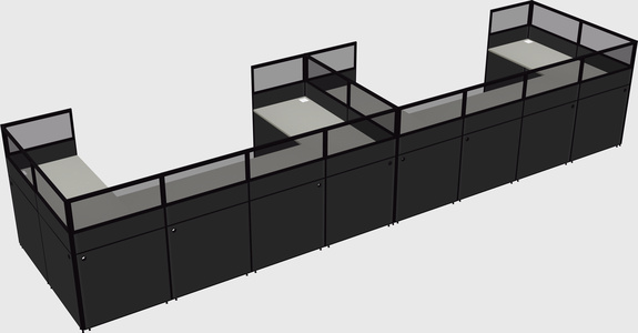 U-shaped cubicle