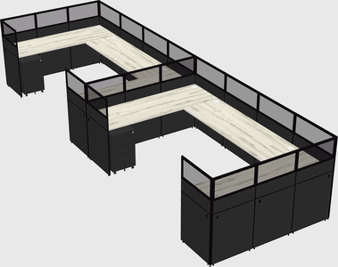 U-shaped cubicle