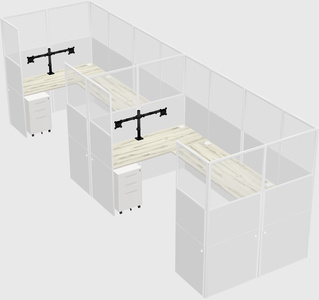 U-shaped cubicle