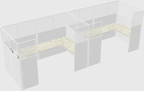 U-shaped cubicle