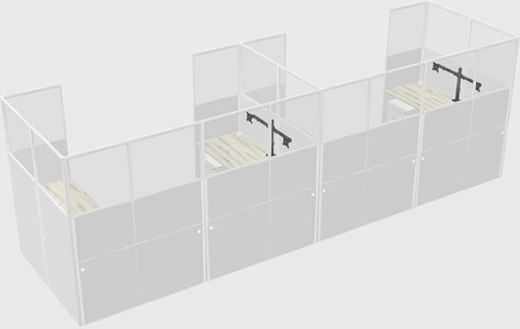 U-shaped cubicle