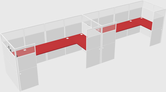 U-shaped cubicle